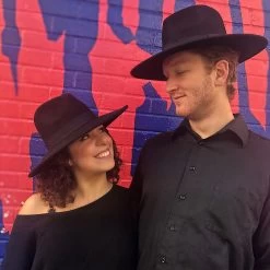 His And Hers Flat Brim Fedora