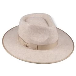 Bound Edge Flat Brim Fedora