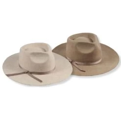 Stiff Brim Fedora In Earth Tones