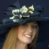 Winning Santa Anita Flowered Hat For The Derby In Black