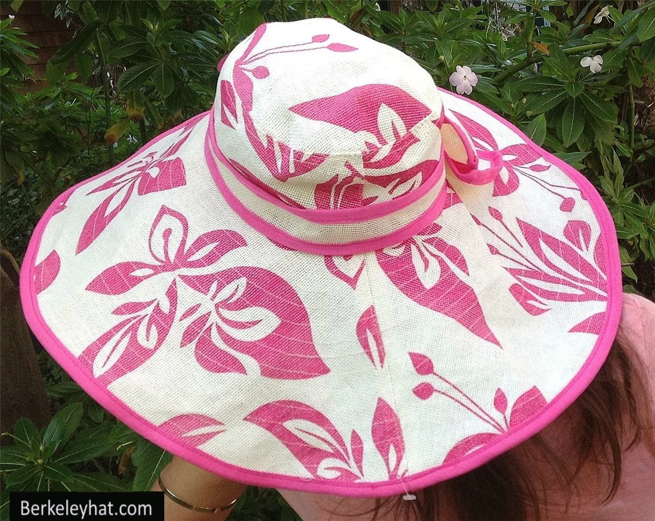 Women's Wide Brim Floral Print Sun Hat - Image 3