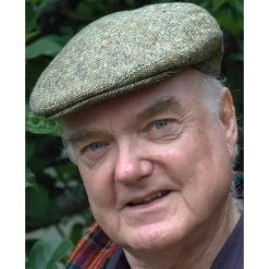 Irish Donegal Tweed Flat Cap Olive/Gold (IR03)