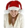 Knit Santa Hat Double Pom-Poms