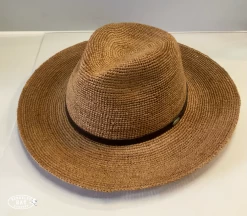 Crocheted Raffia W/ Leather Band - Berkeley Hat Company