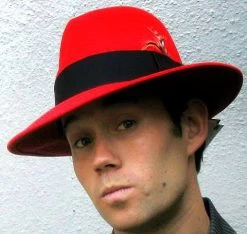 Red Fedora Hat