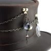 Steampunk Leather Top Hat, "Trinket"