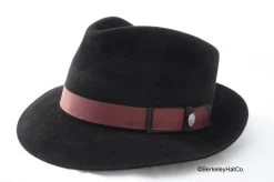 Stetson Lowell Fur Felt Fedora In Black