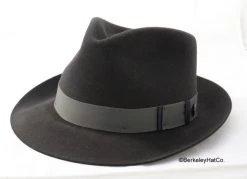 Stetson Lowell Fur Felt Fedora In Graphite