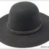 Tall Crown Wool Felt Hat In Black
