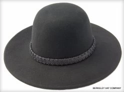 Tall Crown Wool Felt Hat In Black