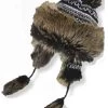Women's Peruvian Style Knit/Furry Earflap Hat
